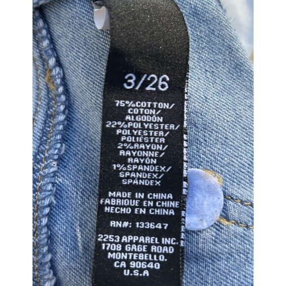 BCBGeneration Wide Leg Jeans Mid Rise Women's Size 3/26 Blue Medium Wash - Picture 8 of 9